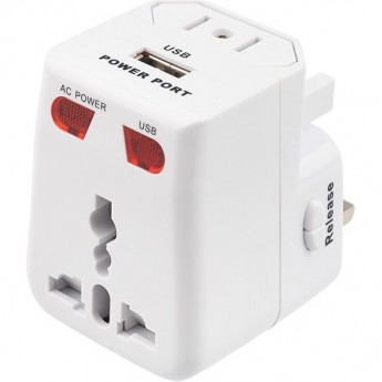 Адаптер сетевой REXANT «ПУТЕШЕСТВЕННИК» с USB Адаптер сетевой REXANT «ПУТЕШЕСТВЕННИК» с USB