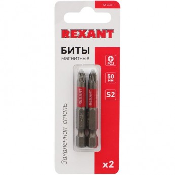 Бита REXANT PZ2*50 мм для шуруповерта сталь S2 (упак. 2 шт.) Бита REXANT PZ2*50 мм для шуруповерта сталь S2 (упак. 2 шт.)