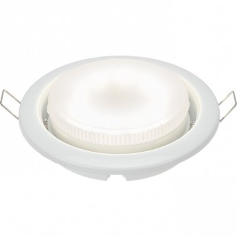 Комплект лампы и светильника REXANT«КОМФОРТНЫЙ НЕЙТРАЛЬНЫЙ БЕЛЫЙ» GX53 лампа 10,5 Вт нейтрального белого цвета свечения 4000 K и светильник под лампу GX53 белого цвета (604-064+608-001)