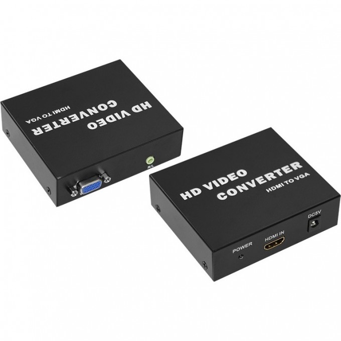 Конвертер REXANT HDMI на VGA + шнур стерео 3,5мм, металл 17-6908 Конвертер REXANT HDMI на VGA + шнур стерео 3,5мм, металл 17-6908