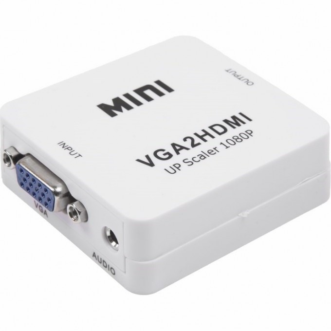 Конвертер REXANT VGA + Стерео 3,5мм на HDMI, пластик, белый 17-6930 Конвертер REXANT VGA + Стерео 3,5мм на HDMI, пластик, белый 17-6930