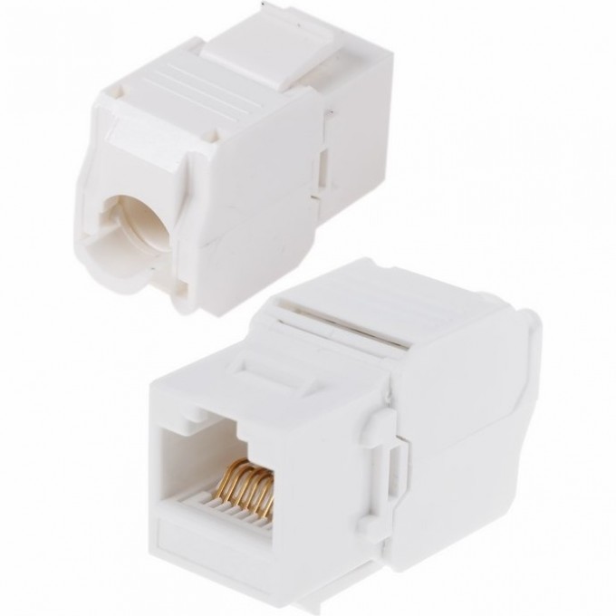 Модуль REXANT KEYSTONE JACK RJ-45(8P8C) UTP неэкранированный самозажимной белый 05-1052 Модуль REXANT KEYSTONE JACK RJ-45(8P8C) UTP неэкранированный самозажимной белый 05-1052