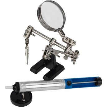 Набор для пайки REXANT К22 вспомогательный («Третья рука», подставка, экстрактор) Набор для пайки REXANT К22 вспомогательный («Третья рука», подставка, экстрактор)