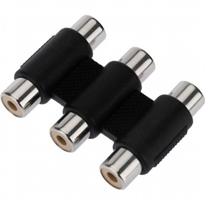 Переходник REXANT 3 гнезда RCA - 3 гнезда RCA 14-0434 Переходник REXANT 3 гнезда RCA - 3 гнезда RCA 14-0434