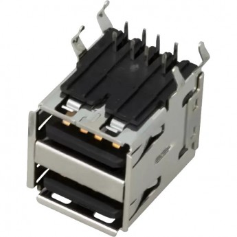 Разъем REXANT гнездо на плату 2хUSB-A (металл) Разъем REXANT гнездо на плату 2хUSB-A (металл)