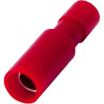 Разъем штекерный REXANT полностью изолированный штекер 4 мм 0.5-1.5 мм² (РШПи-п 1.5-4/РшИпп 1,25-4) красный