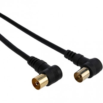 Шнур REXANT ТВ гнездо - ТВ штекер угловой 5 м черный