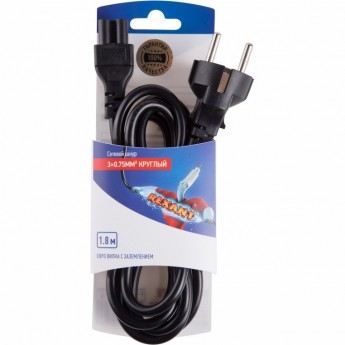 Шнур сетевой REXANT Евро 3х0.75мм² 1.8m (PVC) для питания ноутбука Шнур сетевой REXANT Евро 3х0.75мм² 1.8m (PVC) для питания ноутбука
