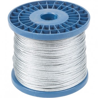 Трос стальной REXANT DIN 3055 (6x7) М3 (бобина 200м) Трос стальной REXANT DIN 3055 (6x7) М3 (бобина 200м)