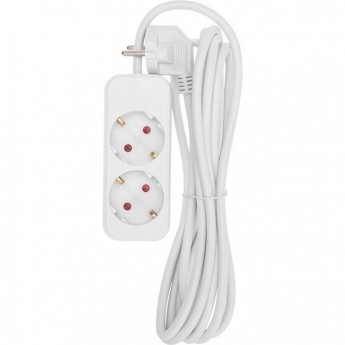 Удлинитель REXANT STANDARD 2 гнезда, 3м, 3х1,0мм², с/з, белый Удлинитель REXANT STANDARD 2 гнезда, 3м, 3х1,0мм², с/з, белый